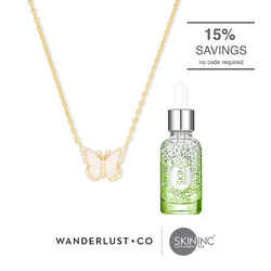 My Daily Dose of Armour Serum and Wanderlust+Co Butterfly Pearl & Gold Necklace