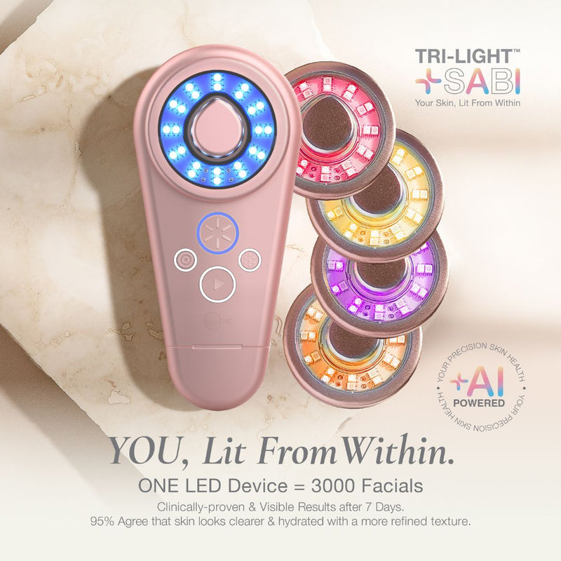 Powerhouse of LED: Tri-Light +SABI AI Rose Gold + De-Age LED EMS Skin Booster